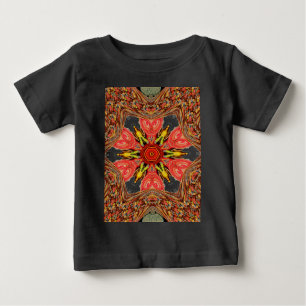 Colourful doodle flora  heart seamless star.jpg baby T-Shirt