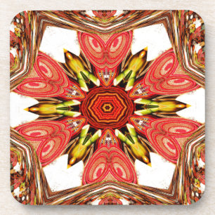 Colourful doodle flora  heart seamless star.jpg coaster