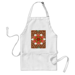 Colourful doodle flora  heart seamless star.jpg standard apron