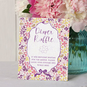 Colourful Doodle Flower Pencil Sketch Baby Shower  Poster