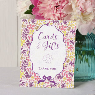 Colourful Doodle Flower Pencil Sketch Baby Shower  Poster