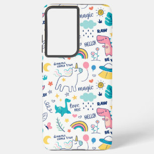 Colourful doodle Samsung Galaxy S21 Ultra Case