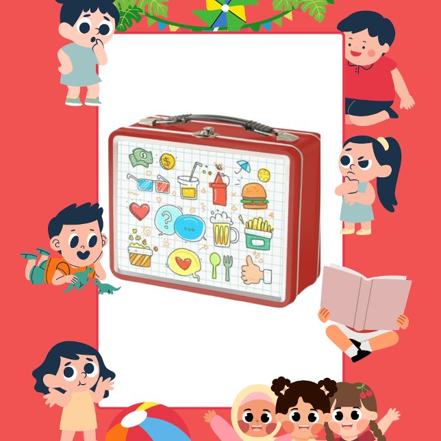 Colourful Doodle Soda Fries Lunch Box (Creator Uploaded)