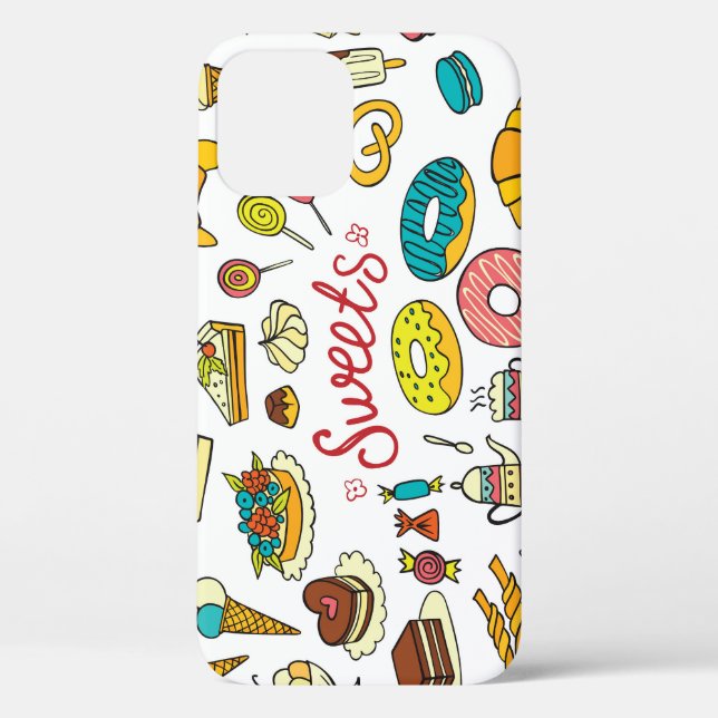 Colourful doodle sweets: dessert design Case-Mate iPhone case (Back)