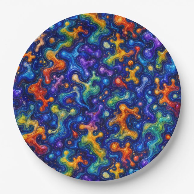 Colourful Doodles Paper Plate (Front)