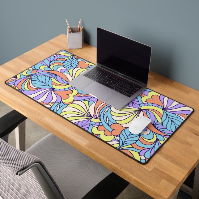 Colourful Doodles Pattern Desk Mat (Office 2)