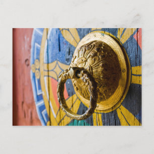 Colourful Door Knocker Postcard