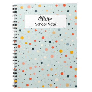 Colourful Dot Back to School Supplies  Notebook