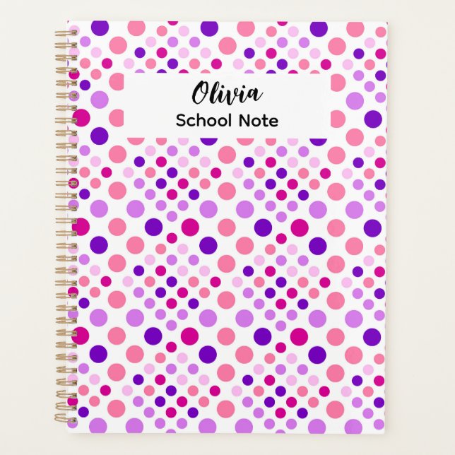 Colourful Dot Back to School Supplies  Planner (Front)