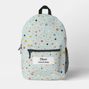 Colourful Dot Back to School Supplies  Printed Backpack