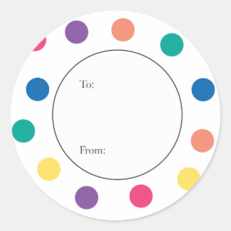 Colourful Dot Gift Tag