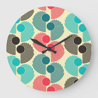 Colourful dots: abstract seamless pattern. large clock
