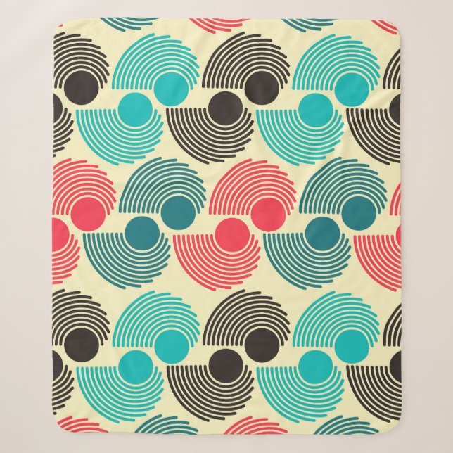 Colourful dots: abstract seamless pattern. sherpa blanket (Front)