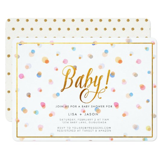 Colourful Dots Baby Shower Invitation