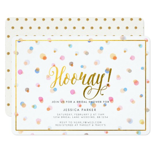 Colourful Dots Bridal Shower Invitation
