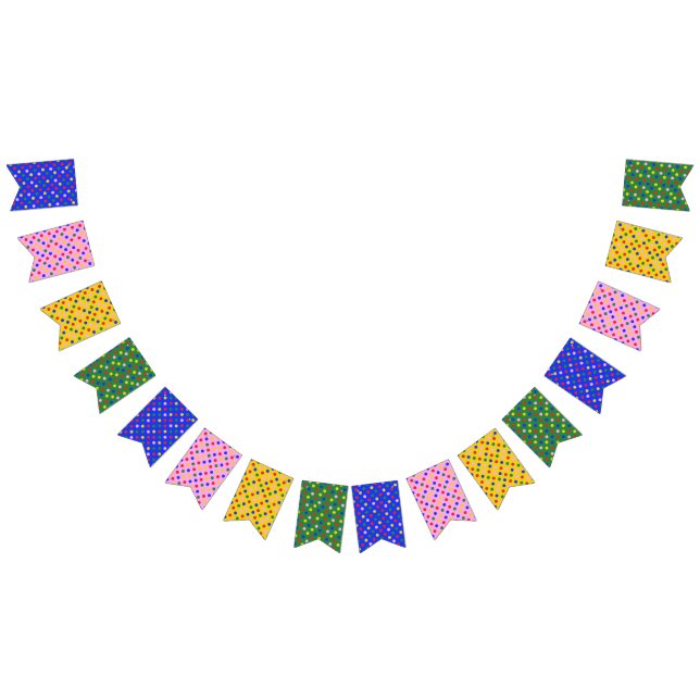 Colourful dots  bunting  (All)