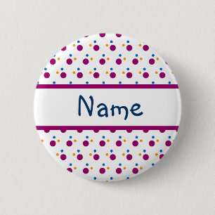 Colourful Dots Design 6 Cm Round Badge