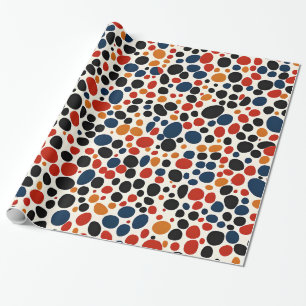 Colourful dots design wrapping paper