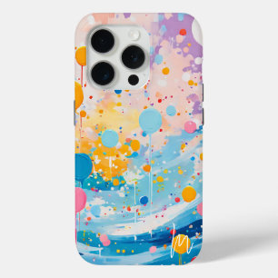 Colourful Dots Drips Splatters iPhone 15 Pro Case