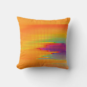 Colourful Dots Funky Retro Painting Abstract Art Cushion