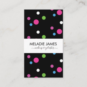 Colourful Dots Makeup Artist Salon Business Card