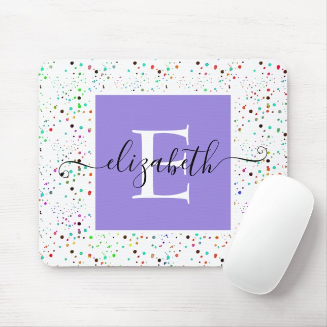 Colourful dots  mouse pad (With Mouse)