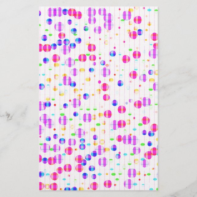 Colourful dots on pink (Front)