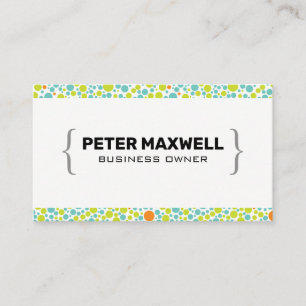 Colourful Dots Pattern Business Card