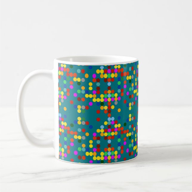 Colourful dots pattern coffee mug (Left)