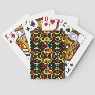 Colourful dots pattern playing cards