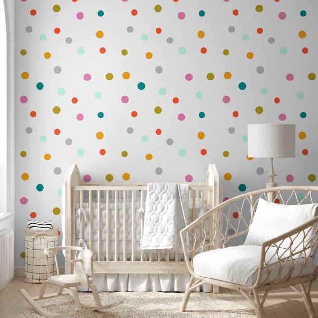 Colourful Dots Pattern Wallpaper (Kids)