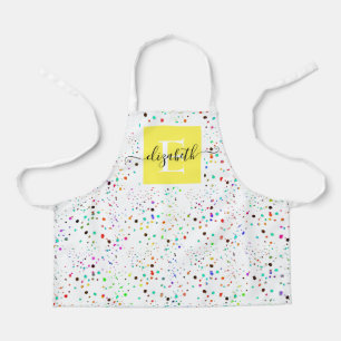 Colourful dots  personalised apron