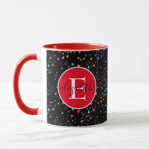 Colourful dots personalised mug