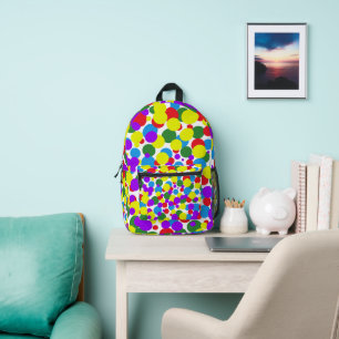 Colourful Dots Printed Backpack