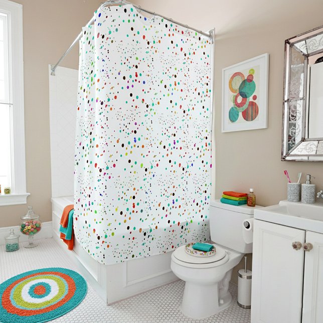 Colourful dots shower curtain (Creator Uploaded)