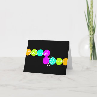 Colourful Dots Thank You Card