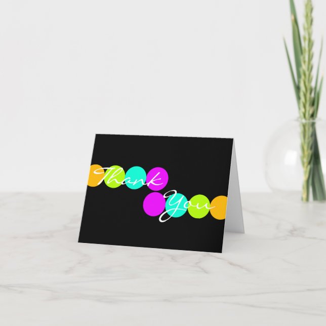 Colourful Dots Thank You Card (Front)