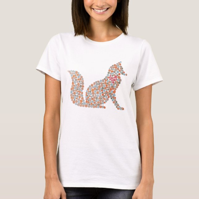 Colourful Dotted Fox T-Shirt (Front)