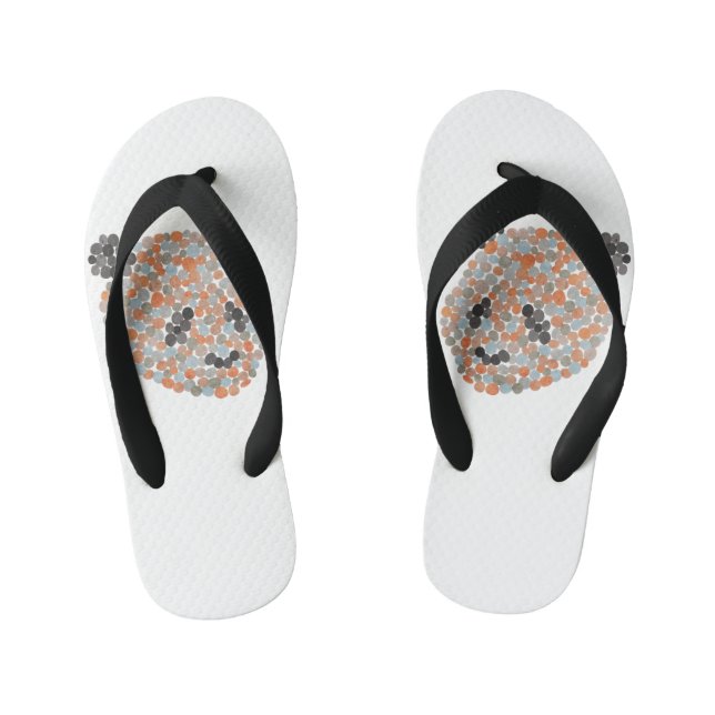 Colourful Dotted Panda Bear Kid's Thongs (Footbed)