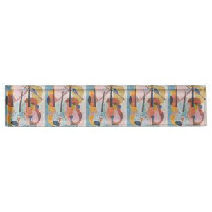 Colourful Double Bass Abstract Nameplate