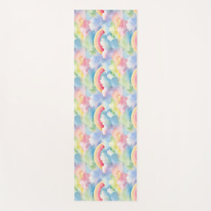 Colourful Double Rainbow and Clouds in the Sky Yoga Mat