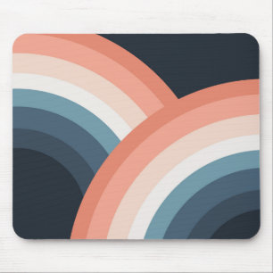 Colourful double retro style rainbow mouse pad
