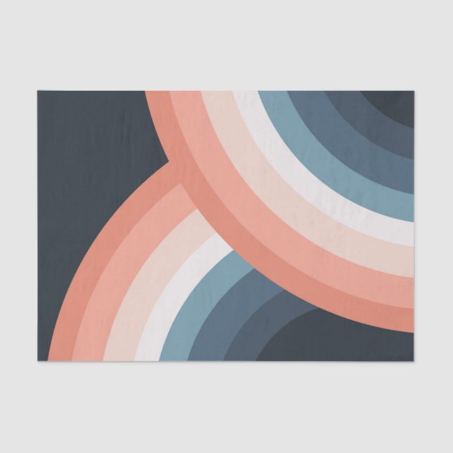 Colourful double retro style rainbow tissue paper (Front)