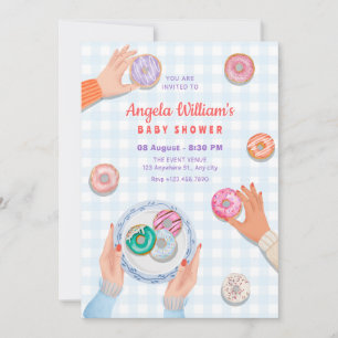 Colourful Doughnut Party Baby Shower Invitation