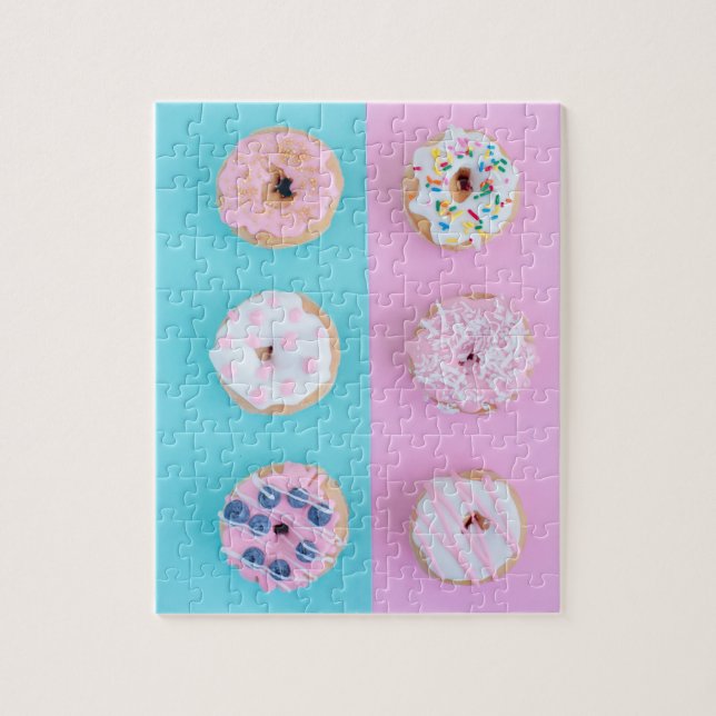 Colourful doughnuts 5 to 7 years old 110 pieces jigsaw puzzle (Vertical)