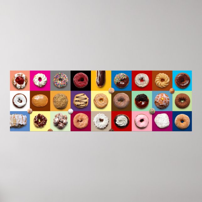 Colourful Doughnuts Extra Wide Poster (Front)