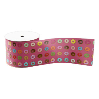 Colourful Doughnuts Grosgrain Ribbon