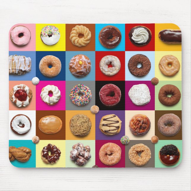 Colourful doughnuts mousepad (Front)
