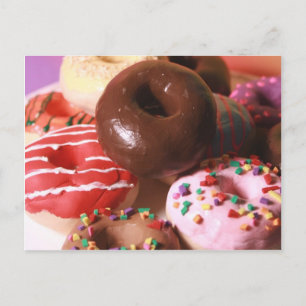Colourful Doughnuts Postcard