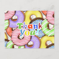 Colourful Doughnuts Sprinkles Thank You